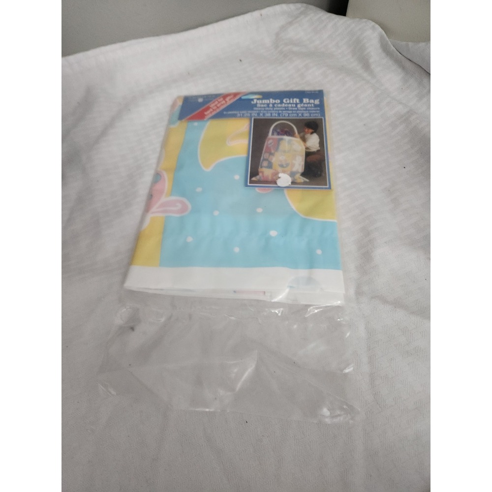 American Greetings Jumbo Plastic Gift Bag Baby Shower Nursery 31.25 x 38 Inch